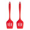 2 pentole in silicone antiaderenti resistenti alle alte temperature, stile: pala per perdite (rosso)