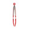 2 pentole in silicone antiaderenti resistenti alle alte temperature, stile: fermaglio per alimenti (rosso)