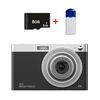 C13 Fotocamera digitale HD con obiettivo telescopico con zoom ottico 4K 8X da 2,88 pollici, specifiche: nero + lettore di schede + 8G
