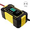 Caricabatterie intelligente per batteria moto / auto con schermo LCD, tipo di spina: spina europea (gialla)