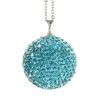 Ciondolo decorativo per specchietto retrovisore con sfera di cristallo con diamanti per auto (lago blu)