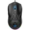 HXSJ X300 7200 DPI RGB retroilluminazione intercambiabile foro posteriore mouse da gioco cablato (nero)