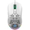 HXSJ X300 7200 DPI RGB retroilluminazione intercambiabile foro posteriore mouse da gioco cablato (bianco)