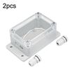 2 pezzi interruttore parte modificata IP66 guscio impermeabile trasparente foro superiore PG7 + porta di cablaggio