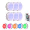 Ambience Pat Light Comodino Protezione degli occhi Luce notturna, Colore: RGBW Color Light Ricarica (6 pezzi con 2 telecomandi)