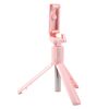 Bastone per selfie con treppiede Bluetooth multifunzionale R1 (rosa)