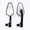 Maniglia per moto Specchietto retrovisore in ciliegio interamente in alluminio (argento)