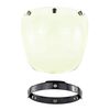 Lente antivento a tre pulsanti per casco moto con staffa (giallo)