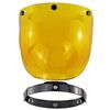 Lente antivento a tre pulsanti per casco da motociclista con staffa (ambra)