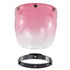 Lente antivento a tre pulsanti per casco da motociclista con staffa (rosa)