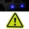 10 pezzi adesivi riflettenti triangolari di coda per auto adesivi di sicurezza segnali di pericolo adesivi per auto(verde)