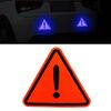 10 pezzi adesivi riflettenti triangolari di coda per auto adesivi di sicurezza segnali di pericolo adesivi per auto (arancione)