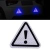 10 pezzi adesivi riflettenti triangolari di coda per auto adesivi per auto segnali di avvertimento di sicurezza (argento)
