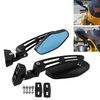 1Pair SF-062 Specchio retrovisore specchietto retrovisore modificato per moto (nero)
