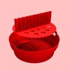 Cestino rotondo in silicone per friggitrice ad aria a 2 strati Vassoio per stampo per friggitrice ad aria pieghevole riutilizzabile (rosso)