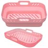 Tappetino in silicone per friggitrice ad aria Ninja DZ201/DZ401 Vassoio per cestello pieghevole riutilizzabile (rosa)