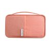 Borsa per documenti da passaporto portatile antipolvere impermeabile da viaggio, colore: arancione rosa piccola