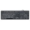 MC-K315 104 tasti Tastiera cablata nera con caratteri grandi (nero)