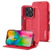 LC.IMEEKE Hon Ancient Series Custodia per cellulare in pelle flip per iPhone 15 (rosso)