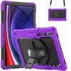 Per Samsung Galaxy Tab S9 Ultra / S8 Ultra Silicone + custodia per tablet PC (viola + nero)