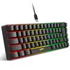 HXSJ V200 Tastiera meccanica retroilluminata RGB cablata 68 copritasti, lunghezza cavo: 1,7 m (nero)