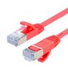 Cavo LAN di rete RJ45 Ethernet piatto ultrasottile ad alta velocità CAT7 da 1 m con testa placcata oro (Rosso)