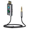 JOYROOM JR-CB7 Car-B Series Ricevitore wireless Bluetooth 5.3 per auto Adattatore AUX Supporto TF Card (Grigio scuro)