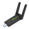 Scheda di rete wireless 1300Mbps Scheda di rete USB per computer senza driver Gigabit Dual Band 5G, portata: 600 m