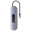 USAMS US-SJ644 PD100W HUB multifunzionale di tipo C 10 in 1 in lega di alluminio con luce (grigio metallo)