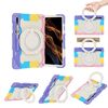 Custodia per tablet in silicone con supporto ad anello rotante portatile per Samsung Galaxy Tab S9 Ultra Armor (rosa colorato)