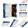 Custodia per tablet in silicone con supporto ad anello rotante portatile per Samsung Galaxy Tab S9 Ultra Armor (colorato blu)