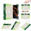Custodia per tablet in silicone con supporto ad anello rotante portatile per Samsung Galaxy Tab S9 Ultra Armor (verde colorato)