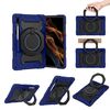 Custodia per tablet in silicone con supporto ad anello rotante portatile per Samsung Galaxy Tab S9 Ultra Armor (blu navy)