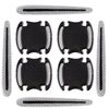 8 pezzi/set Maniglia per portiera dell'auto Specchietto retrovisore Adesivo riflettente protettivo di avvertimento di sicurezza, Colore: bianco