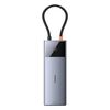 Baseus Metal Gleam Series II Docking station HUB da 10 in 1 da tipo C a 1xHDMI+3xUSB+2xType-C+1xRJ45+1xSD/TF+1x3,5 mm (grigio siderale)