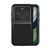 Per Huawei Mate 60 LOVE MEI Custodia per telefono antipolvere impermeabile in metallo antiurto (nero)