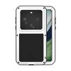 Custodia per telefono antipolvere impermeabile antiurto in metallo per Huawei Mate 60 LOVE MEI (bianca)