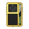 Custodia per telefono antipolvere impermeabile antiurto in metallo per Huawei Mate 60 LOVE MEI (gialla)