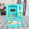 Mini cassetta di sicurezza per bambini con barattolo per il risparmio di monete del bancomat 13 x 12 x 17 cm (blu)
