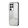 Per Samsung Galaxy S21 Ultra 5G Custodia per telefono elettrolitico con polvere glitter sfumata (nero)