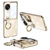 Per OPPO Find N3 Flip Custodia per telefono galvanica GKK con anello (oro)