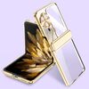 Per OPPO Find N3 Flip Custodia elettrolitica con cerniera integrale Custodia antiurto per telefono (Oro)