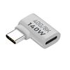 Adattatore di trasmissione USB 3.1 da tipo C a tipo C 40 Gbps 8K, carica 140 W 5 A, specifica: piega laterale da tipo C maschio a femmina