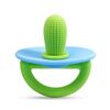 Giocattoli in silicone per dentizione per bambini con cactus massaggiagengive (verde e blu)