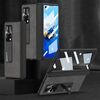 Custodia per telefono con cerniera pieghevole HD integrata GKK per Huawei Mate X2 con supporto (grigio)