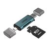 Lettore di schede USB Onten CR532 2 in 1 da USB-A / USB-C a SD2.0 / TF2.0 (verde pino)