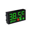 Voltmetro digitale compatto con display a LED, specifica: temperatura 2 in 1 verde