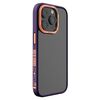 Custodia per telefono con cornice alla moda TGVIS Vibrant Series per iPhone 14 Pro Max (viola)