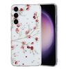 Per Samsung Galaxy S23 FE 5G Custodia per telefono in TPU con motivo dipinto colorato (fiori rossi)