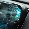 F11 USB per auto, ventola di raffreddamento con luce sfumata colorata, interni automobilistici, colore: nero
